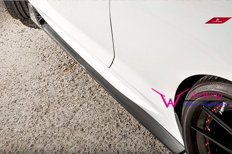 BMW F12 F13 M6- E style carbon side skirt splitter 06